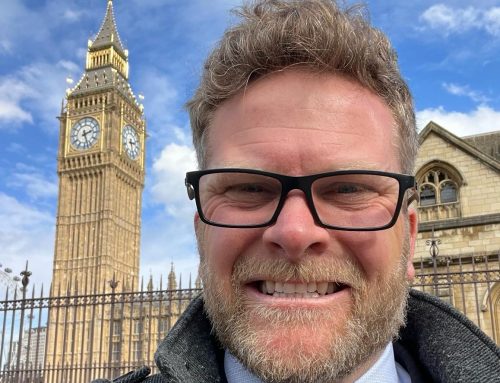 MD, Tim Wilson, at the Houses of Parliament